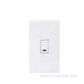 45A250V Double Pole Switch with Neon White 86x147mm